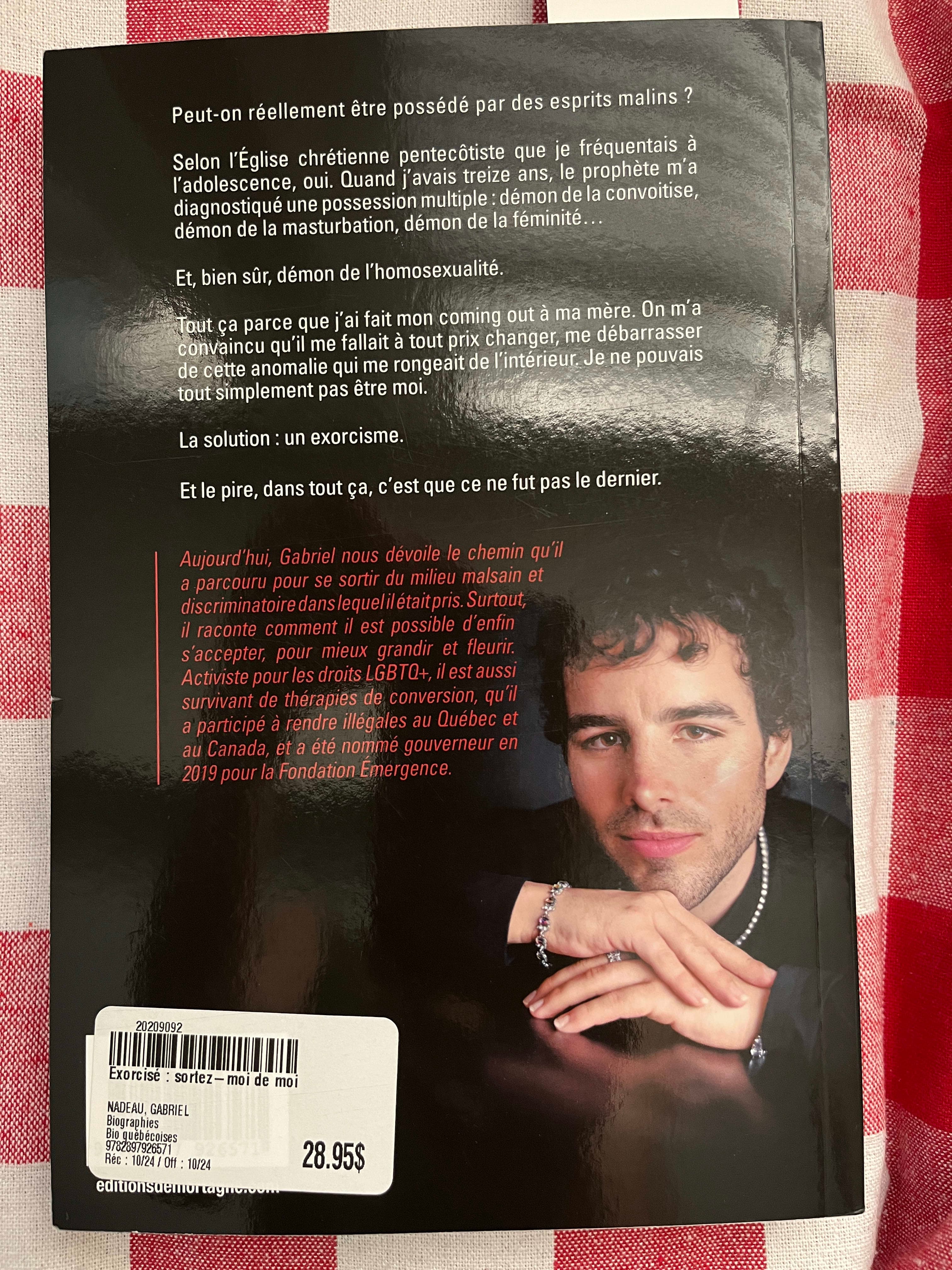 A book with a picture of a man on it