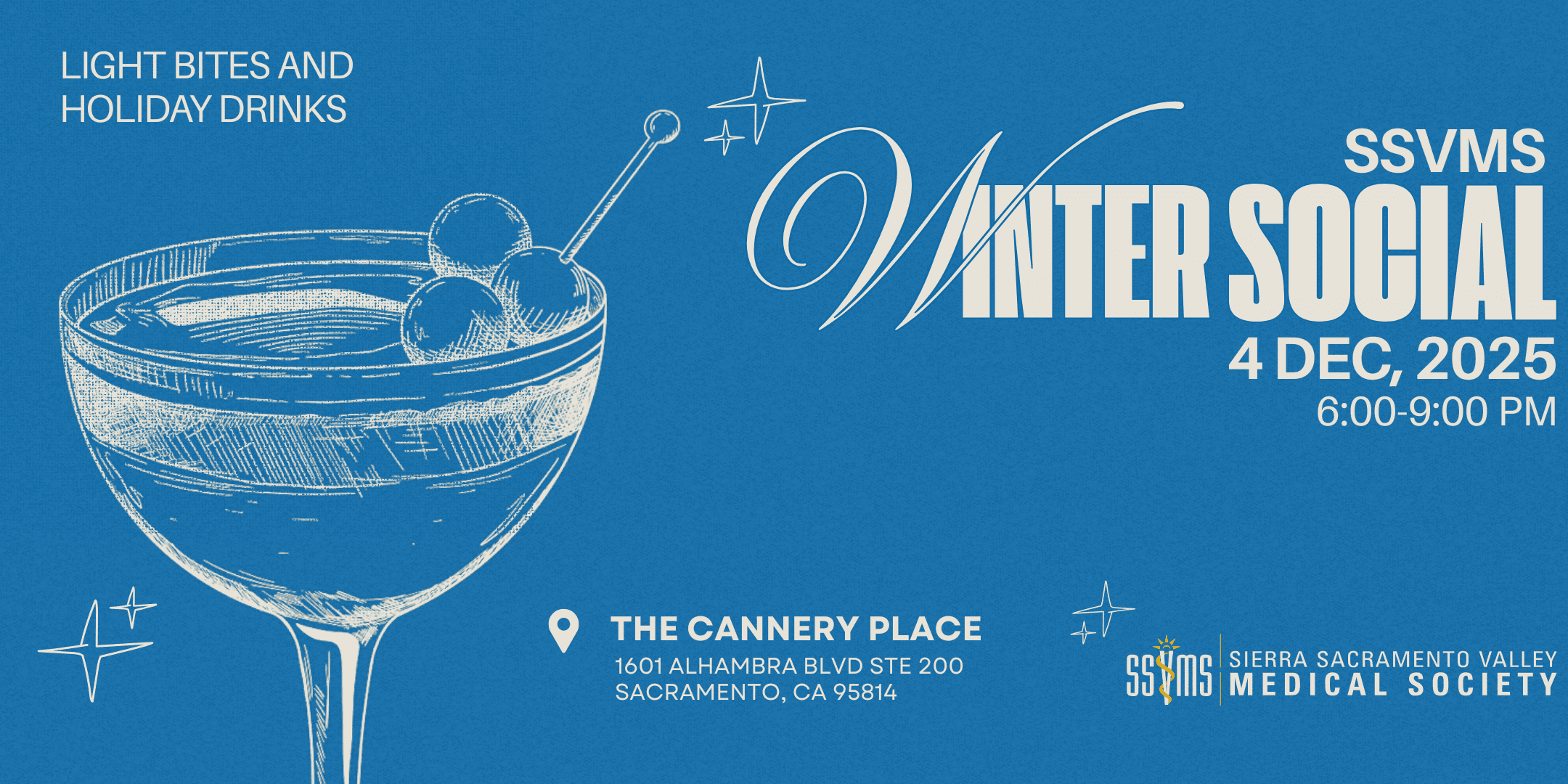 A poster advertising a winter social event